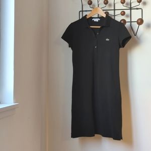 Lacoste black polo shirt dress